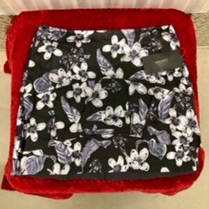 ZARA Faux Leather Floral Mini Skirt, M, NWT